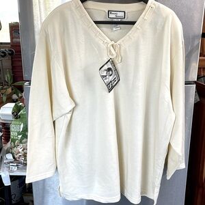 Richard Simmons new with‎ tags women’s 26 three-quarter sleeve fleece V-neck top